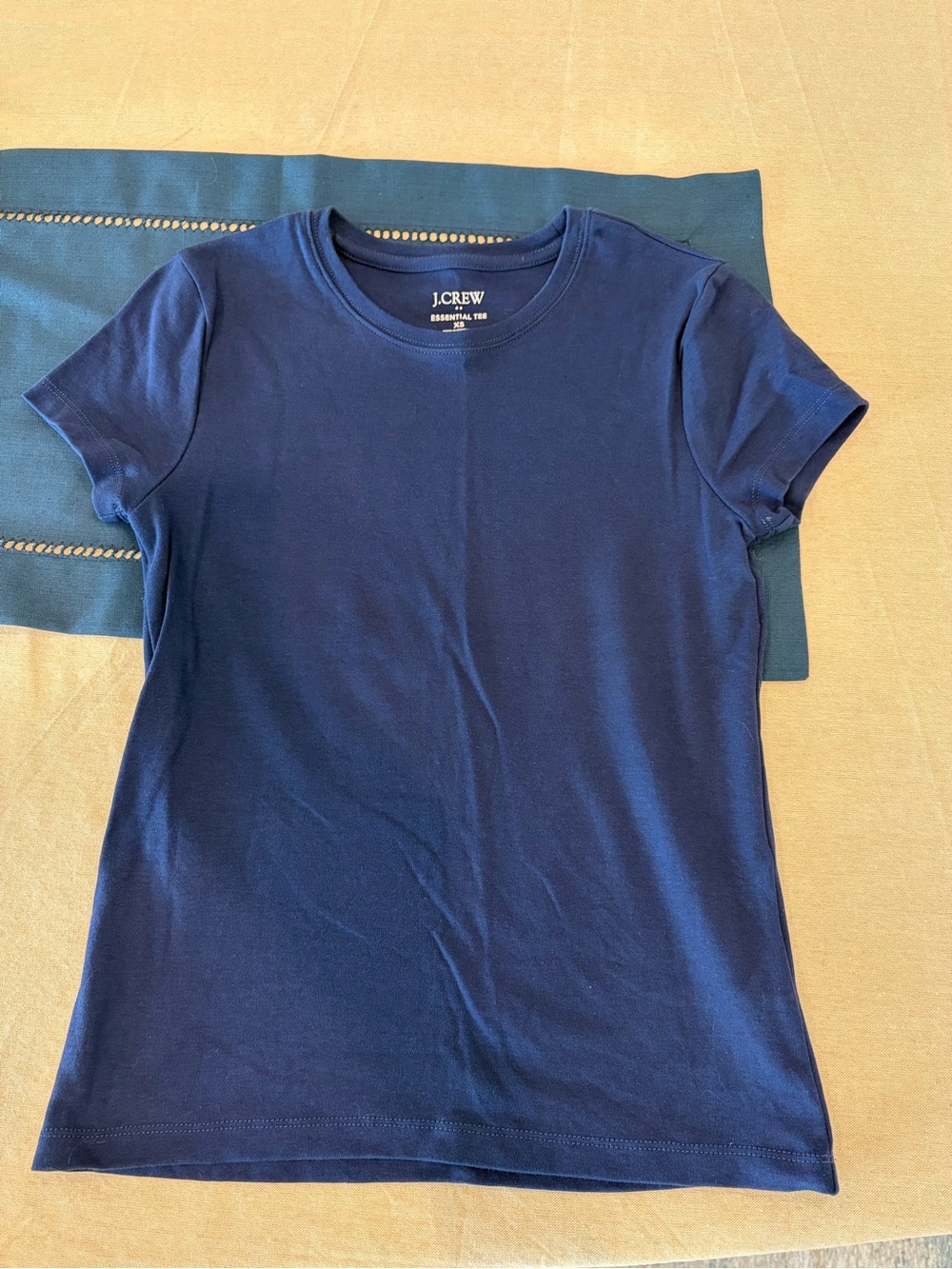 SET OF 4: J. Crew Factory Essential Short Sleeve Tees: Pink/White/Navy/Black XS - Picture 3 of 7